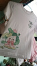 真維斯女童夏季套裝2025新款女大童洋氣木耳邊短袖兒童花苞短褲夏裝衣服 【純棉100%】白綠/J荷葉貓 160 曬單實(shí)拍圖