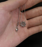 曼迪諾太陽(yáng)花培育鉆石戒指人工鉆石耳釘項鏈鉆戒結婚求婚訂婚結婚送女友 太陽(yáng)花項鏈1克拉D-E/VS 曬單實(shí)拍圖