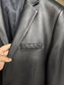 凱撒（KAISER）2025品牌男裝真皮皮衣男綿羊皮真皮西服男修身真皮西裝男大碼皮衣 黑色 XL (175) (適合125-140斤) 曬單實(shí)拍圖