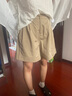 庫恩瑪維（KUHNMARVIN）【多色可選】休閑通勤短褲女2025年夏新款顯瘦直筒五分褲K37102 卡其 L 曬單實(shí)拍圖