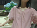 朵朵·可可25夏季新款涼感天絲棉寬松大碼短袖家居服短睡裙 粉色 S (155) 曬單實拍圖