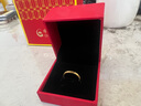 中國(guó)黃金（CHINA GOLD）足金戒指女碎碎冰戒指黃金固口素圈指環(huán)520情人節(jié)禮物送女友老婆 碎碎冰戒指 圈號(hào)14 1g 曬單實(shí)拍圖