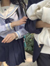 小野七天jk制服套裝襯衫水手服日系少女學(xué)生基礎(chǔ)款學(xué)院風(fēng)寬松百搭上衣女 霧中水色 長(zhǎng)袖+39CM紺色短裙 M 曬單實(shí)拍圖