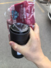 萬家全水杯小巧玻璃杯2025新款女高顏值耐熱便攜帶提繩茶水分離泡茶杯子 紳士黑 240ml 曬單實拍圖