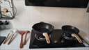 麥飯石鍋具套裝不粘鍋三件廚房廚具全套家用炒鍋電磁爐燃?xì)庠钔ㄓ?黑色【5件】全家福+刀具套裝+抗菌菜板 曬單實(shí)拍圖