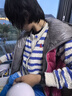 ELLE KIDS25年春季新款童裝學院風女童條紋開衫外套圓領(lǐng)毛衣針織衫 曬單實拍圖