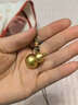 中國黃金（CHINA GOLD）黃金葫蘆項鏈女款足金福祿古法吊墜編繩掛墜教師節生日禮物送愛(ài)人 葫蘆項鏈【棕繩】約1.1g 曬單實(shí)拍圖