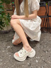 妙麗（Millies）品牌外穿拖鞋女時(shí)尚輕便涼拖鞋女士2025夏季新款松糕厚底半拖鞋 白色 40 (250mm)  標(biāo)準(zhǔn)碼 曬單實(shí)拍圖
