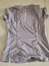 phigeer夏季戶(hù)外跑步運動(dòng)T恤網(wǎng)紗透氣速干上衣普拉提訓練瑜伽服女健身房 灰紫短袖 M 曬單實(shí)拍圖