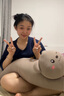 煦凜【日本】A類嬰兒棉長條抱枕女生睡覺專用夾腿側睡兒童床上靠枕 棕色小熊長抱枕【A類嬰兒棉面料】 含枕芯 100厘米【獨立內膽 方便拆洗】 曬單實拍圖