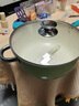 雙耳陶瓷湯鍋家用燃氣電磁爐電陶爐專用燒水煮面條拉面煲湯不粘鍋 【雙面陶瓷不粘】-/帶蓋/送湯勺 22cm 曬單實拍圖