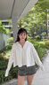 日本防曬衣女新款原紗型斗篷夏季寬松舒適透氣薄款冰絲防曬服外套 淺紫色【云朵原紗】 均碼 適合80-170斤 曬單實拍圖
