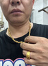 御友記黃金項(xiàng)鏈足金包銀男士圓珠鏈999男款包金24k大金鏈子 5mm六角圓珠鏈卡約25g 曬單實(shí)拍圖