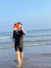 特步（XTEP）分體泳衣女兩件套假兩件學(xué)生沖浪潛水泡溫泉裝備 黑色 L 曬單實(shí)拍圖