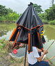 simago喜曼多釣魚傘遮陽(yáng)傘防暴雨防紫外線防曬防風(fēng)萬向釣傘 黑膠傘1.8米 曬單實(shí)拍圖