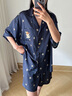 野獸派家居（tbh）都市野獸獅子星光緞家居服套裝四季可外穿情侶睡衣 獅子星光緞短款家居服 許愿幣 S 曬單實拍圖