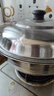 玉鳥(niǎo)不銹鋼鍋蒸鍋湯鍋一體特大號單層圓底蒸煮鍋雙耳大口徑電磁爐燃氣 圓底32CM蒸煮鍋+蒸片+蓋 32cm 曬單實(shí)拍圖