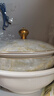 瑞玖骨瓷大湯鍋家用雙耳湯盆大號湯碗金邊餐具盛湯盆創(chuàng  )意品鍋帶蓋大碗 云卷云舒9英寸骨瓷大湯鍋 曬單實(shí)拍圖
