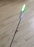 威爾基竿稍燈咬釣變色悶桿燈稍燈電子熒光棒釣魚(yú)夜光棒夜釣夜光魚(yú)漂桿尖 【3個(gè)裝】小號綠色+電池 【雙卡扣設計，牢固防脫】 曬單實(shí)拍圖