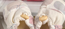 兔兔大文嬰兒鞋子0-6-12個(gè)月到1歲春夏四季款男女寶寶學(xué)步前軟底腳套防掉 兔子粉（四季款） 內(nèi)長12cm（建議0-12個(gè)月） 曬單實(shí)拍圖
