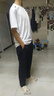 李寧運(yùn)動(dòng)套裝男夏季青少年短袖t恤跑步長(zhǎng)褲訓(xùn)練休閑套裝速干兩件套 白色速干短袖+黑色速干直筒長(zhǎng)褲 L /175 (130-145斤) 曬單實(shí)拍圖