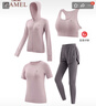 駱駝（CAMEL）瑜伽套裝女跑步健身四件套運動(dòng)服 Y23BATL6052 杜若紫/煙霧紫 M 曬單實(shí)拍圖