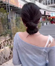 綿德丸子頭假頭發(fā)發(fā)圈女慵懶感抓夾盤發(fā)髻造型頭飾蓬松仿真后腦勺發(fā)包 氣質(zhì)低雞毛丸子頭【棕黑色】抓夾B03-103 曬單實(shí)拍圖