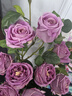 黛莉森仿真花手感保濕玫瑰花單支絹花假花花束客廳餐桌花擺件裝飾塑料花 【濕感】單枝3頭法國玫-深粉 曬單實(shí)拍圖