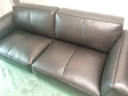 NORHOR北歐表情/中古包豪斯/黑曜真皮沙發(fā)客廳直排皮藝沙發(fā)/雙色G 黑色 2.2m 5天發(fā)貨 曬單實(shí)拍圖