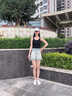 俞兆林（YUZHAOLIN）毛邊破洞牛仔短褲女款2025夏季新款復(fù)古高腰顯瘦百搭寬松闊腿熱褲 復(fù)古藍(lán)高質(zhì)量 M 曬單實(shí)拍圖