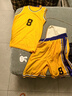 賓帛錦籃球服套裝24號球衣定制男湖人23號兒童女訓練隊服 詹姆S (圓領(lǐng)23號)黃 成人4XL(180-185cm 160-180斤) 曬單實(shí)拍圖