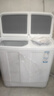 海爾（Haier）洗衣機(jī)半自動(dòng)雙缸雙桶筒脫水機(jī)甩干機(jī)大容量家用雙動(dòng)力雙杠波輪 【158S】10KG新品+玻璃上蓋+抗菌波輪 曬單實(shí)拍圖