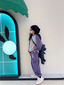 G.DUCKKIDS女童春秋裝套裝2024新款中大童女孩童裝兒童衛(wèi)衣運(yùn)動(dòng)服秋冬兩件套 字母R連帽套裝-紫色 140cm 曬單實(shí)拍圖