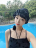 JCZS德國品牌泳帽大頭圍長發(fā)2025新款不勒頭女士可愛顯臉小超大號不壓 黑色【長發(fā)專用/高彈不勒頭】 曬單實拍圖