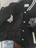 維動（VEIDOORN）明星同款【楊和蘇】星馳棒球服夾克男同款春秋新款外套休閑運動 極夜黑 M 曬單實拍圖