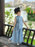 DOMIAMIAKIDS漢服兒童古風(fēng)套裝夏季唐裝表演出服寶寶周歲禮服中式男女童裝 新中式套裝女款 110 （100-110cm/32-40斤） 曬單實拍圖