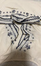 茵曼法式全棉刺繡襯衫夏季女裝百搭度假短袖襯衣 米杏色-18525810  M 曬單實拍圖