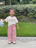 巴帝巴帝夏季嬰幼兒童防蚊褲純棉運(yùn)動長褲男女寶寶童裝  圓圓小兔 120 曬單實拍圖