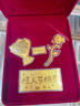 蓓影黃金玫瑰花束車(chē)送女友生日禮物七夕情人節禮物 情人節快樂(lè )+車(chē)+玫瑰花約1.6克 曬單實(shí)拍圖