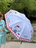 心楠三麗鷗HelloKitty雨傘女晴雨兩用高顏值可愛學(xué)生遮陽傘kt貓?zhí)杺?紅傘柄kt貓格子邊傘 8骨 曬單實(shí)拍圖