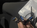 usb擴展器集分線(xiàn)器筆記本電腦多功能外接鼠標鍵盤(pán)u優(yōu)盤(pán)擴展塢ubs延長(cháng)線(xiàn)一分四多口hub拓展塢type-c 【黑色】USB轉2個(gè)USB接口擴展器【一分二】 0.25米 曬單實(shí)拍圖