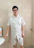 CEENIU情侶睡衣夏季2025年新款冰絲短袖高級(jí)感可外穿寬松男女家居服套裝 情侶睡衣【水墨-男】 XL 曬單實(shí)拍圖