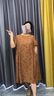 SUSTYLE奢侈高端品牌女裝天絲連衣裙女?huà)寢屝€(gè)子夏季氣質(zhì)寬松裙子 橘黃 2XL 建議145-160斤左右 曬單實(shí)拍圖