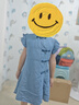 迪士尼女童裙子2025夏季女孩復(fù)古國(guó)風(fēng)旗袍兒童連衣裙DSNSZ241211 藍(lán)130 曬單實(shí)拍圖