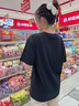 izzue IT像素貓咪短袖女純棉2025夏季新款圓領(lǐng)寬松休閑上衣時(shí)髦女T恤 曬單實(shí)拍圖
