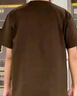 名創(chuàng)優(yōu)品（MINISO）咖啡色t恤男美式潮流短袖2025新款夏季重磅男士純棉長袖涂鴉體恤 【220G重磅短袖】咖啡(筆刷秋色胸標) 2XL /185(體重155-170斤) 曬單實拍圖