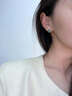 阿黛麗天然海藍(lán)寶耳釘寶石銀耳環(huán)女925銀氣質(zhì)送老婆生日情人節(jié)禮物 曬單實(shí)拍圖