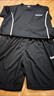 運動(dòng)套裝男夏季跑步裝備速干衣短袖T恤寬松冰絲籃球訓練健身衣服 黑色套裝【短袖+短褲】 3XL 【建議160-180斤】 曬單實(shí)拍圖
