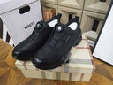雅格獅丹（Aquascutum）男鞋2025新款牛皮透氣旋鈕扣休閑鞋男士戶(hù)外跑步運動(dòng)鞋 黑色 41 曬單實(shí)拍圖