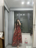 妙奕嘉吊帶連衣裙女夏季新款裙子女士輕奢高級感長(cháng)裙海邊度假沙灘裙女裙 復古格紋收腰不規則拼色吊帶裙 L 【建議90-118斤】 曬單實(shí)拍圖